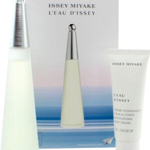 ISSEY MIYAKE 2 PCS SET FOR WOMEN: 3.4 EAU DE TOILETTE SPRAY + 2.5 BODY CREAM (TRAVEL)