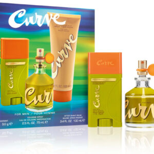 CURVE 3 PCS SET FOR MEN: 2.5 COLOGNE SPRAY + 1.7 DEODORANT STICK + 3.4 AFTER SHAVE BALM