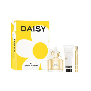 MARC JACOBS DAISY 3 PCS SET FOR WOMEN: 3.3 EAU DE TOILETTE SPRAY + 0.33 EAU DE TOILETTE SPRAY + 2.5 BODY LOTION