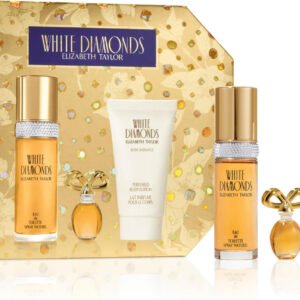 WHITE DIAMONDS 3 PCS SET FOR WOMEN: 1 OZ EAU DE TOILETTE SPRAY + 3.7 ML PARFUM MINI + 1.7 PERFUMED BODY LOTION