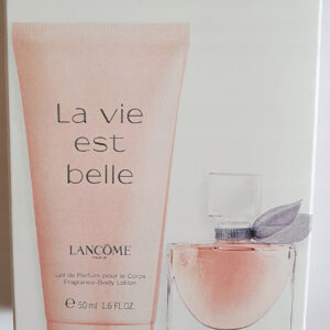 LANCOME LA VIE EST BELLE 2 PCS SET FOR WOMEN: 4 ML EAU DE PARFUM MINI + 1.6 BODY LOTION