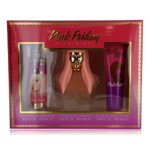NICKI MINAJ PINK FRIDAY 3 PCS SET FOR WOMEN: 3.4 EAU DE PARFUM SPRAY + 3.4 BODY LOTION + 1.7 BODY MIST